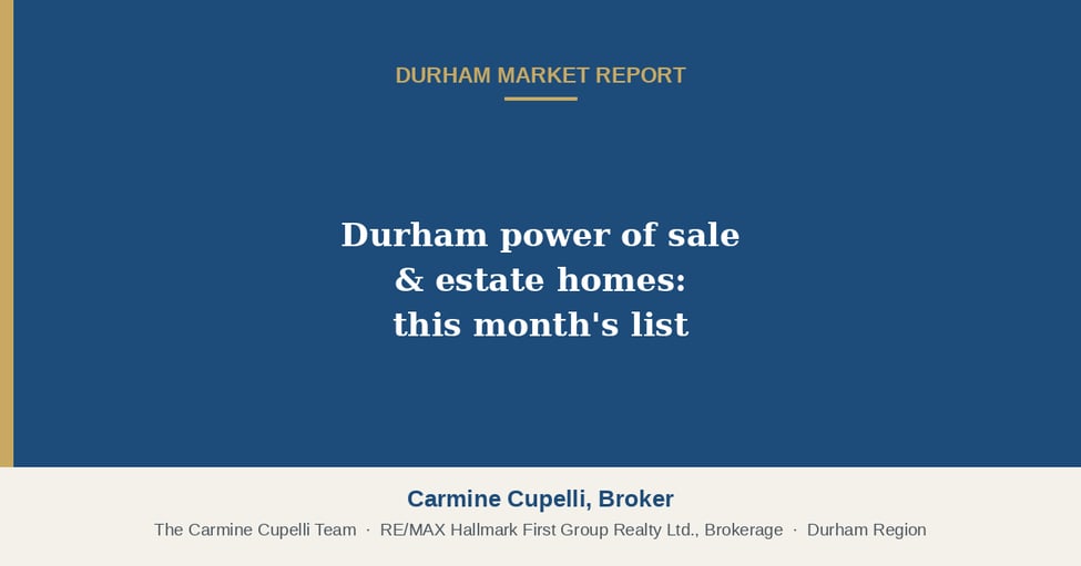Only 7% of Durham's power of sale and estate listings actually say so