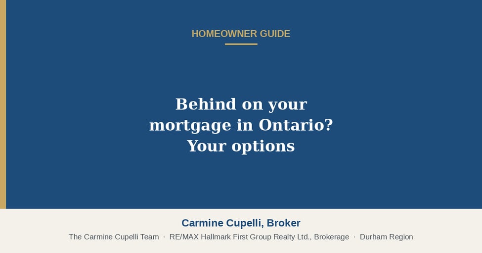 Behind on your mortgage in Ontario? Timeline and options