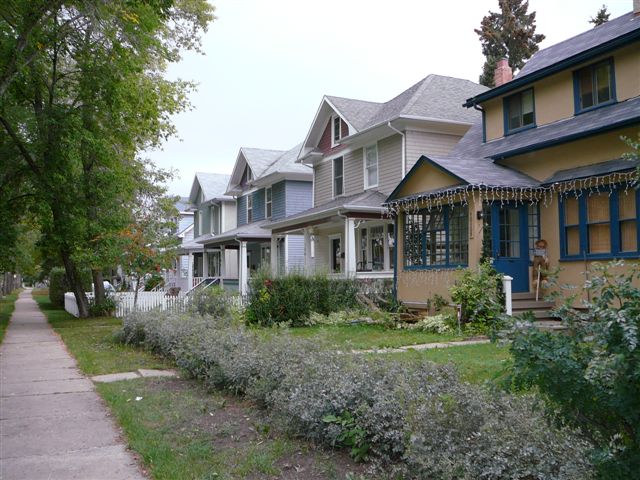 Heritage homes on a tree-lined street in Westmount, Edmonton