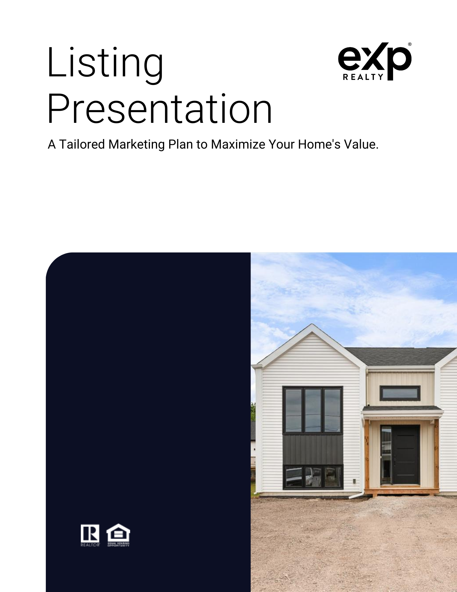 Listing presentation cover for 134 Ernest St., Dieppe, New Brunswick with Joel Langlois, Realtor