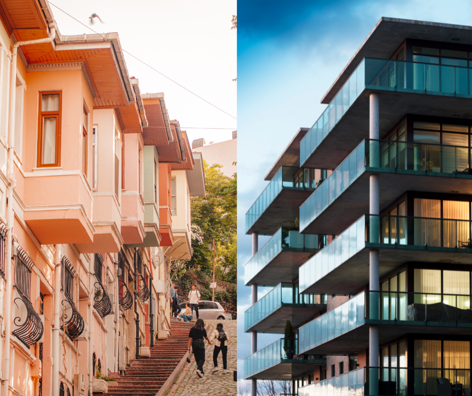 View of How Does a Townhouse Differ from an Apartment?