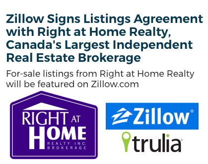 Logos & Headline - Right at Home Realty, Zillow Group
