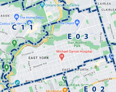 Map-Toronto “E03” - East York Bungalows