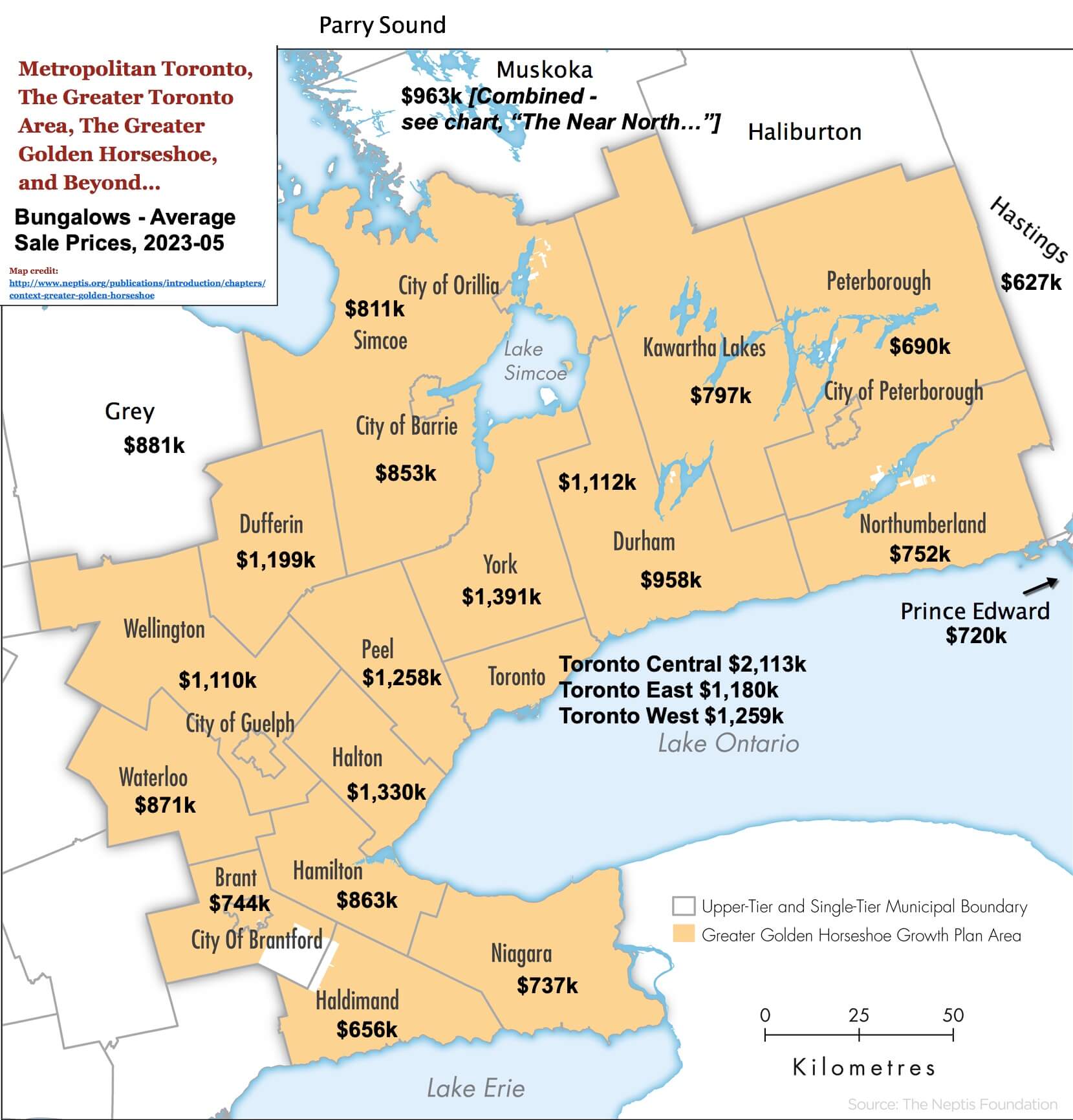 2023 05 Bungalow Stats Map South Central Ontario Cities Regions   D2d423d4 Ca7f 4a43 Aa30 A02530b07360 