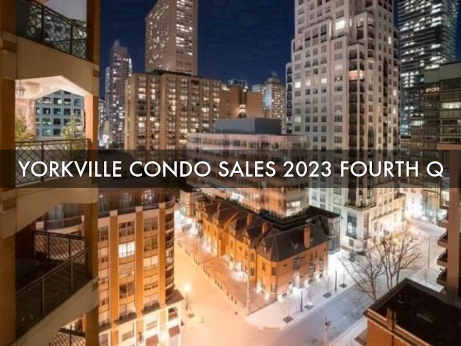 2023 Yorkville Toronto Condos Sales Sold Prices Per Square Foot 4th Quarter By Building Address