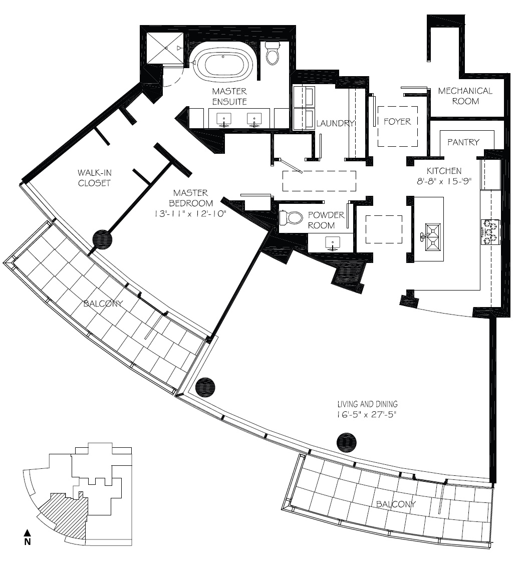 77 Charles St West Toronto Floor Plans 1549 Sq Ft Plus 2 Balconies Southwest Exposure Yorkville Condos