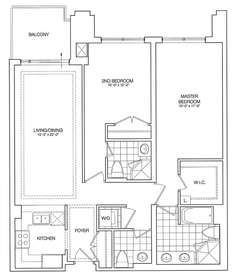 Kilgour Condos Toronto Floor Plans 20 Burkebrook 2 Bedrooms 1096 Sq Ft Plus Balcony Helmsley Layout 