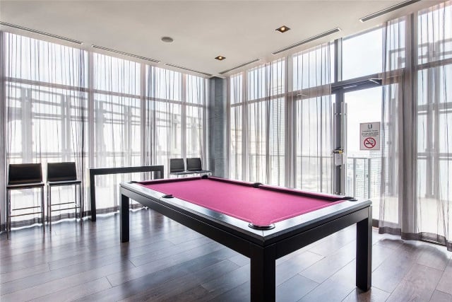 U Condos 65 St. Mary St Yorkville Bay St Corridor Toronto Billiards Lounge 