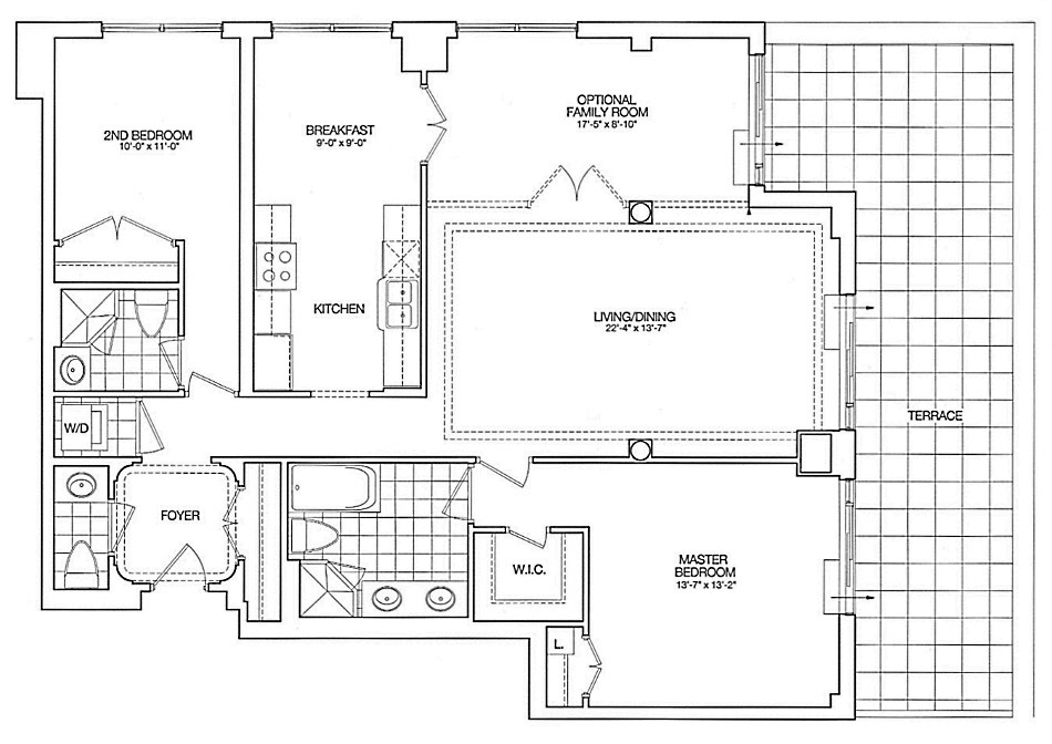 Kilgour Estate Floor Plans Toronto Condos 20 Burkebrook 2 Bedrooms Family Room 1472 Sq Ft Plus Terrace Dover Layout