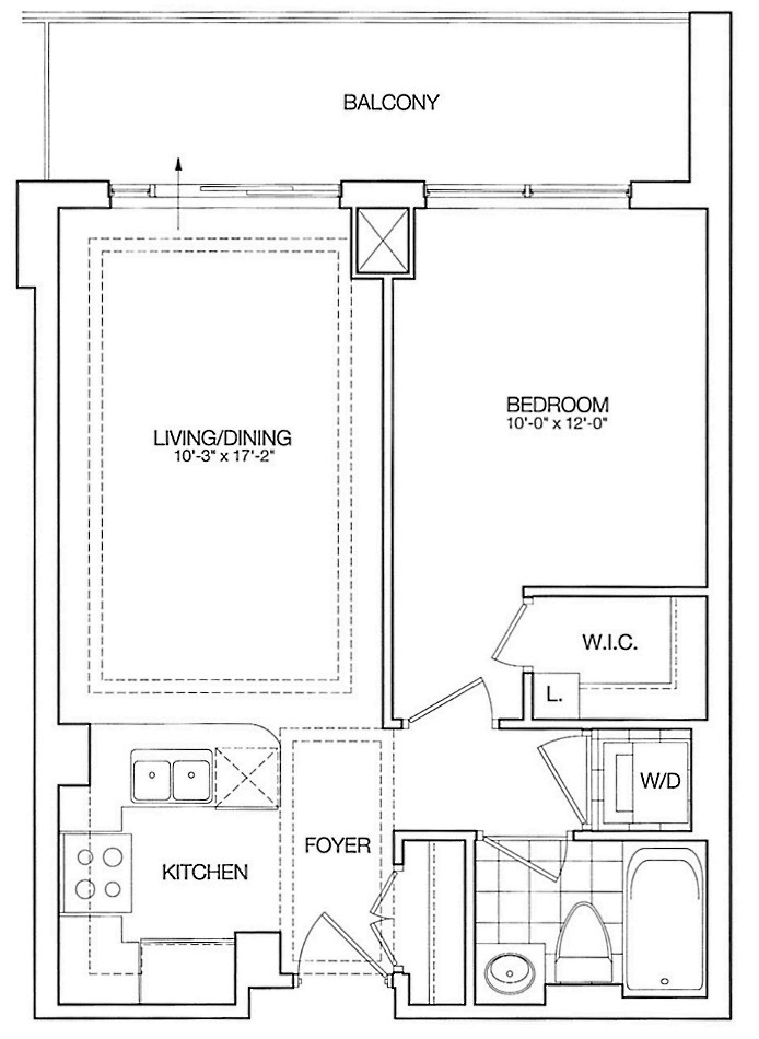 Kilgour Floor Plans Toronto Condos 21 Burkebrook 1 Bedroom 570 Sq Ft Plus Balcony Leeds Layout