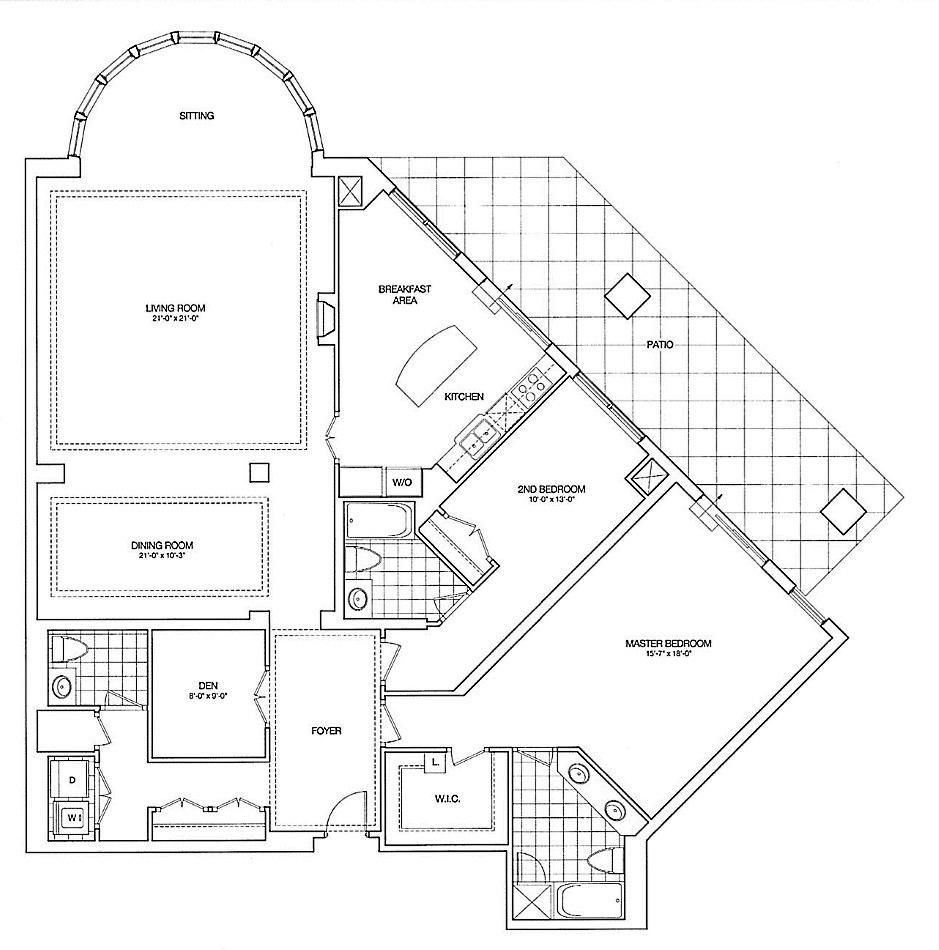 Kilgour Floor Plans Toronto Condos 21 Burkebrook 2330 Sq Ft & Patio Terrace Ravine 2 Bedroom Family Room Den Arlington