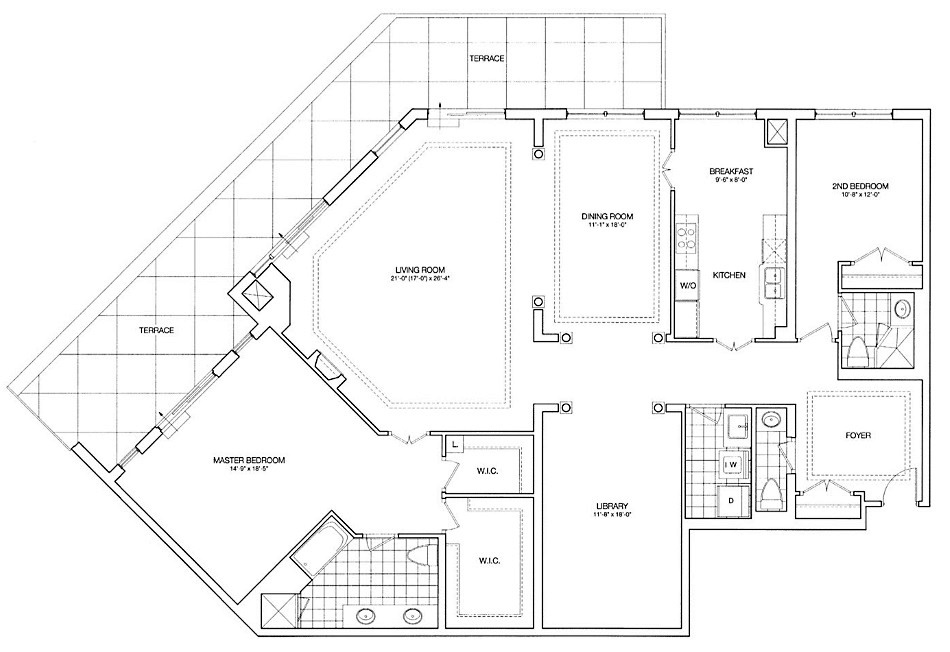 Kilgour Estate Floor Plans Toronto Condos 21 Burkebrook 2 Bedrooms Library 2388 Sq Ft Plus Terrace Westmount Layout