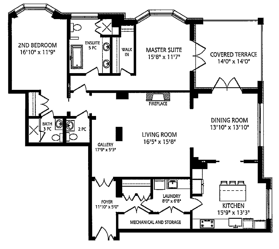 1 St.Thomas Street Condos Floor Plans Yorkville Toronto 2 Bedrooms 2022 Square Feet