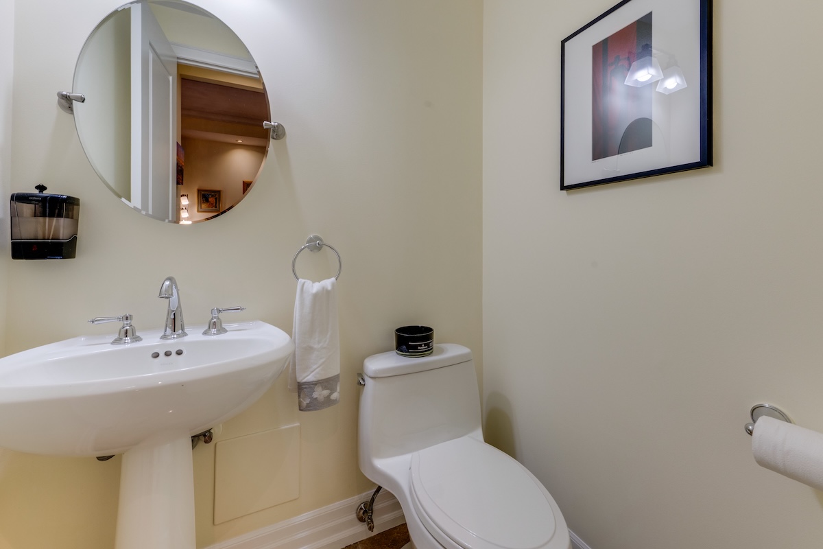 Main Floor Powder Room 21 Burkebrook Pl Townhouse 20 Toronto Kilgour Condos Kilgour Estate Townhomes Dining Room 21 Burkebrook Pl Townhouse 20 Toronto