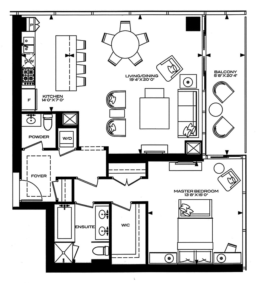 Four Seasons Condos Floor Plans 55 Scollard St Yorkville Toronto 1 Bedroom 1100 Square Feet