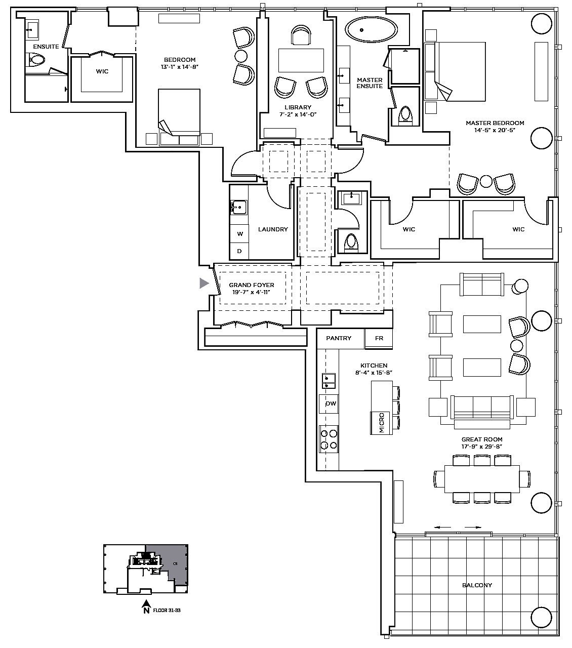 200 Cumberland St Toronto Floor Plans Yorkville Private Estates Condos 2 Bedrooms Library 2225 Sq Ft Plus Balcony