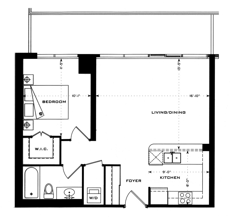 1 Bedford Road Yorkville Toronto Condos Floor Plans 1 Bedroom 652 Square Feet Plus Balcony Hardy Layout