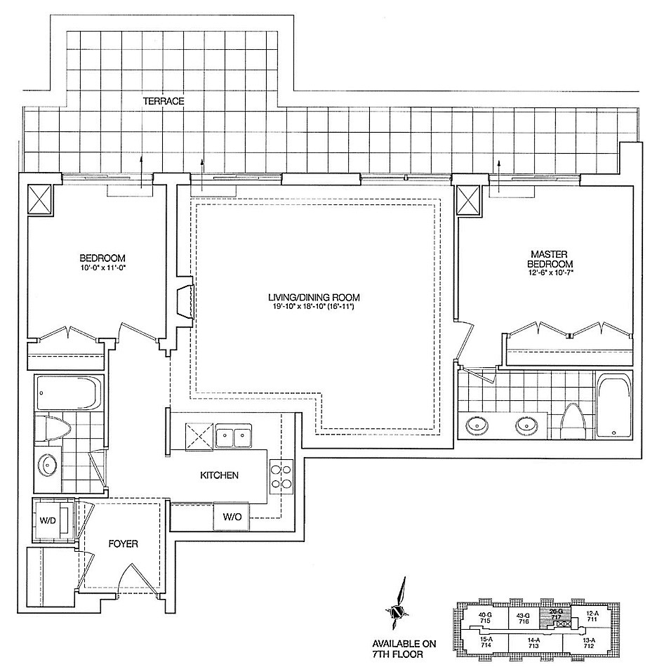 Kilgour Estate Penthouse Floor Plans Toronto Condos 21 Burkebrook 2 Bedrooms 1076 Sq Ft Plus Terrace Sheldon Layout