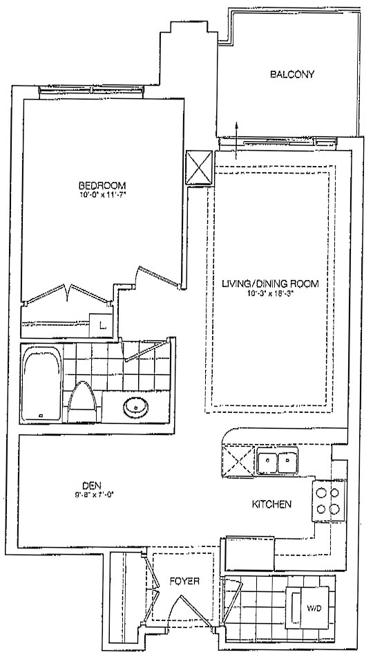 Kilgour Condos Toronto Floor Plans 20 Burkebrook Pl 1 Bedroom Den 681 Sq Ft Plus Balcony Berkshire Layout Toronto Condos