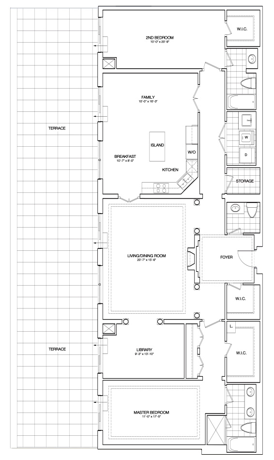 Kilgour Estate Penthouse Floor Plans Toronto Condos 21 Burkebrook 2 Bedroom Library Family Room 2109 Sq Ft & Terrace Arcadia Layout 