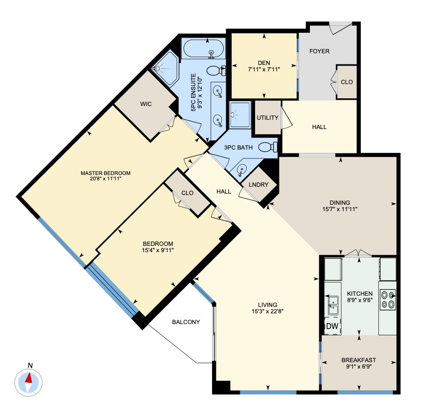 10 Bellair St Suite 903 Toronto Yorkville Floor Plans 1504 Sq Ft Plus Balcony 10 Bellair Unit 903 Toronto Yorkville Luxury Condos Floor Plans