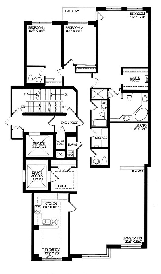 38 Avenue Rd Toronto Floor Plans Prince Arthur Condos Yorkville 3 Bedrooms Library 2310 Sq Ft Plus Balcony Suite T Layout 