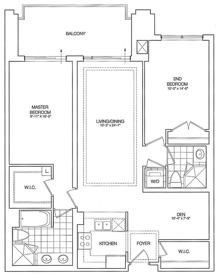 Kilgour Condos Toronto Floor Plans 20 Burkebrook 2 Bedrooms Den 1115 Sq Ft Plus Balcony Fraser Layout