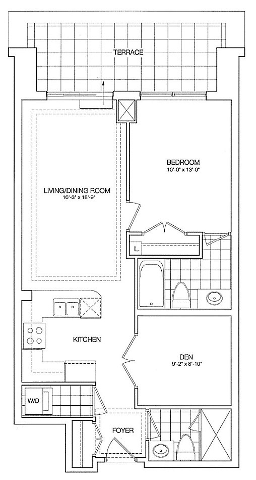 Kilgour Estate Floor Plans Toronto Condos 21 Burkebrook 1 Bedroom Den 765 Sq Ft Plus Balcony Stanford Layout