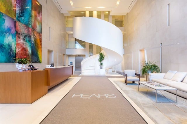 170 Avenue Rd Toronto Lobby Pears On The Avenue Yorkville Condos