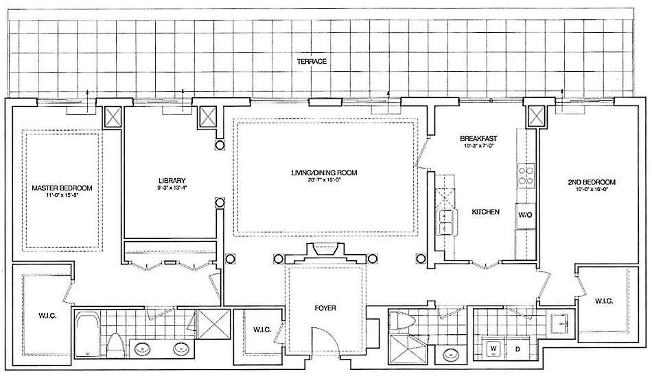 Kilgour Estates Penthouse Floor Plans Toronto Condos 21 Burkebrook 2 Bedrooms Library 1737 Sq Ft Plus Terrace Cumberland Layout