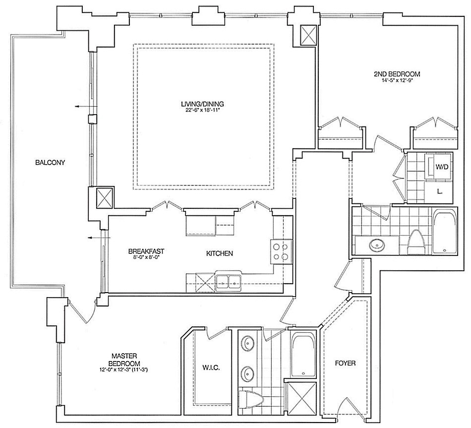 Kilgour Estates Floor Plans Toronto Condos 20 Burkebrook 2 Bedrooms 1522 Sq Ft Plus Balcony Farnham Layout 