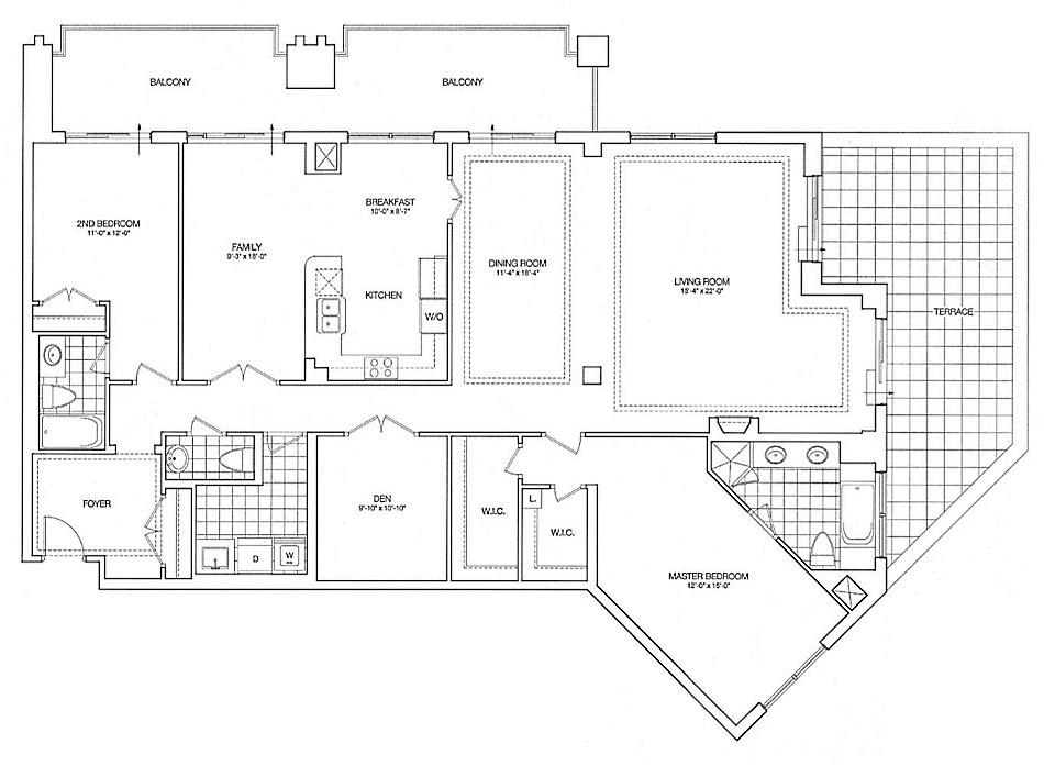 Kilgour Estate Floor Plans Toronto Condos 21 Burkebrook 2 Bedrooms Family Rm Den 2310 Sq Ft & Terrace Ravine Layout Hawthorne