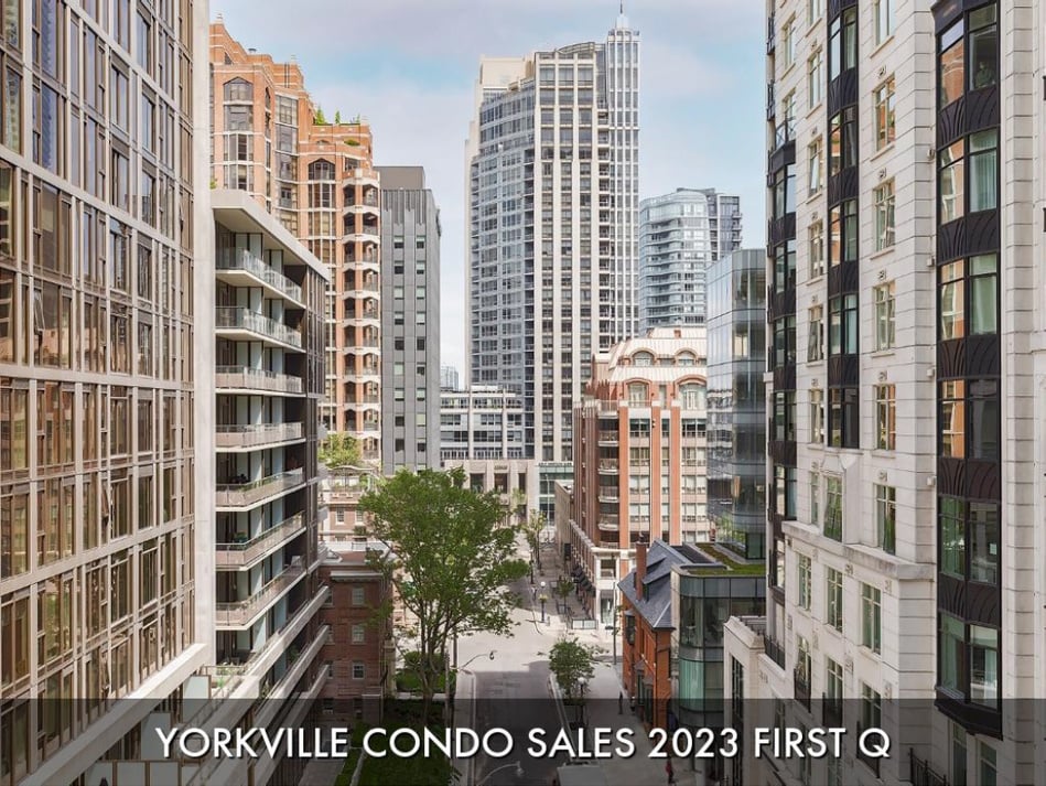 Yorkville Toronto Condo Unit Sales Sold Prices Per Square Foot 2023 1st Quarter