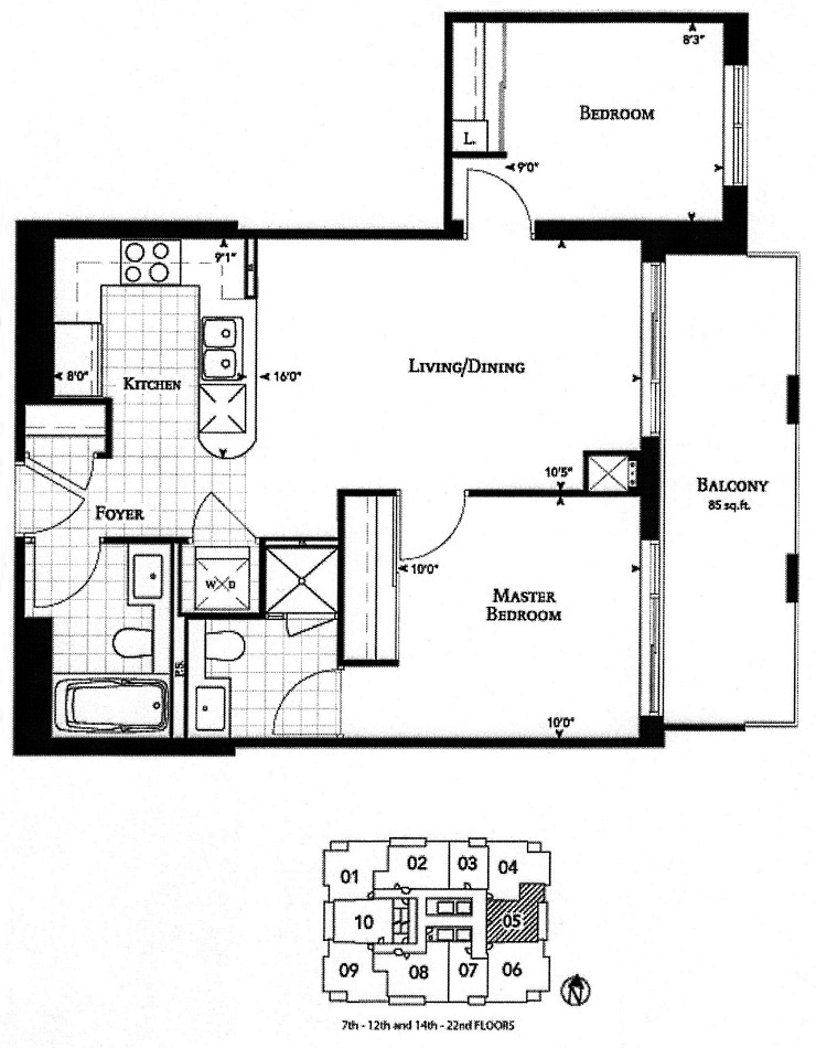 35 Balmuto St Toronto Floor Plans Yorkville Condos Uptown Residences 2 Bedrooms 712 Sq Ft + Balcony Bardot Layout