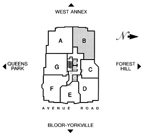 38 Avenue Rd Toronto Floor Plans Prince Arthur Condos Yorkville 2 Bedrooms Site Map 1520 Sq Ft Plus Balcony Suite B Layout