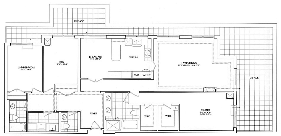 Kilgour Estate Penthouse Floor Plans Toronto Condos 20 Burkebrook 2 Bedrooms Den 1841 Sq Ft Plus 2 Terraces Penrith Layout