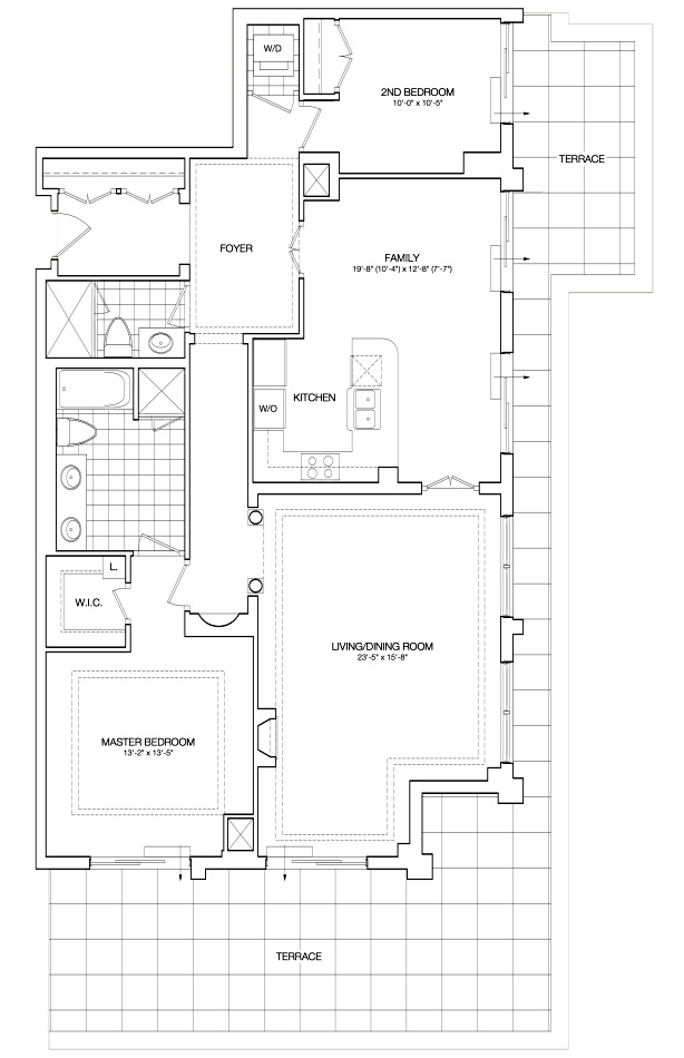 Kilgour Estate Penthouse Floor Plans Toronto Condos 2 Bedrooms Family Room 1550 Sq Ft & Terrace Fairlane Layout