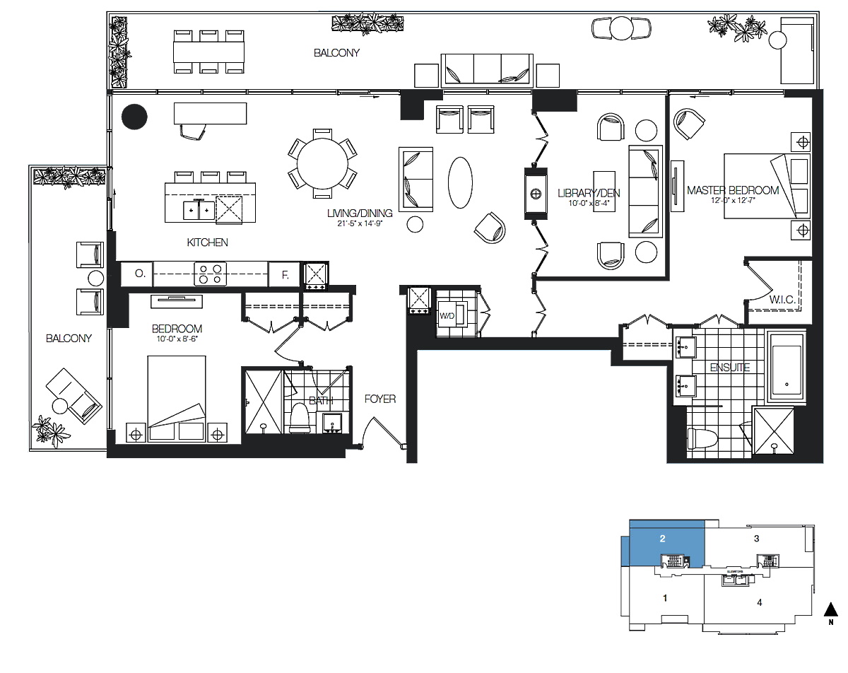 170 Avenue Rd Toronto Lower Penthouse Floor Plans 2 Bedrooms 1339 Square Feet Plus 2 Balconies Yorkville Annex Condos Pears On The Avenue