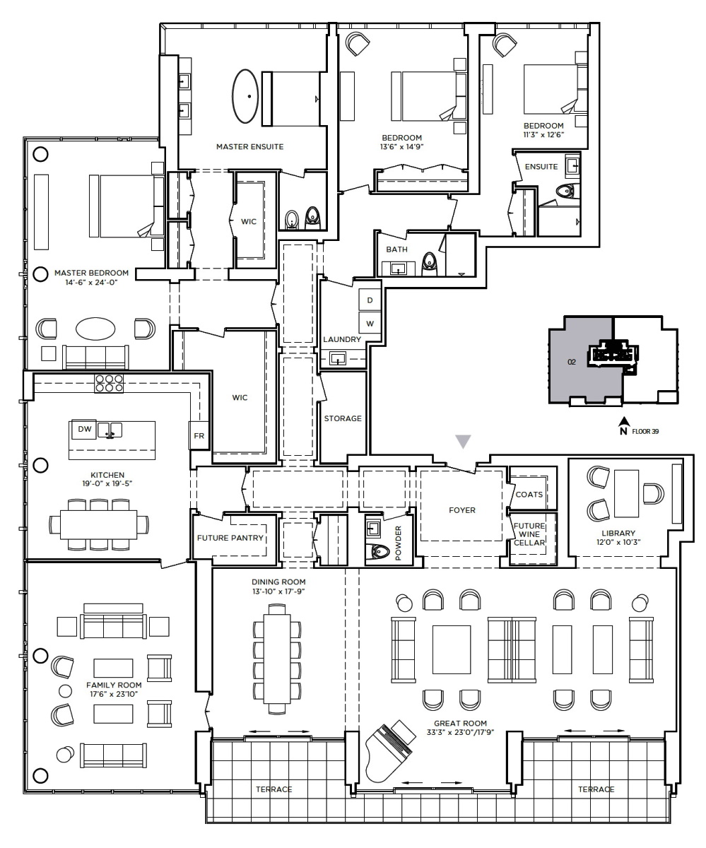 200 Cumberland St Toronto Condo Floor Plans 3 Bedrooms Library Family Room 4460 Sq Ft Plus Terrace Yorkville Private Estates