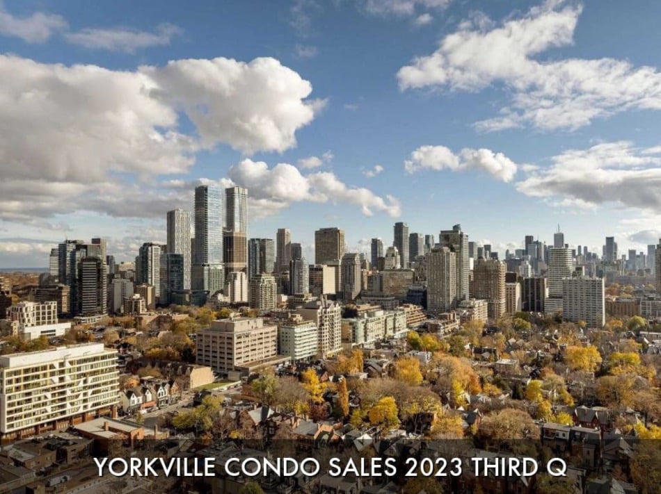 2023 Yorkville Toronto Condos Sales Sold Prices Per Square Foot 3rd Quarter