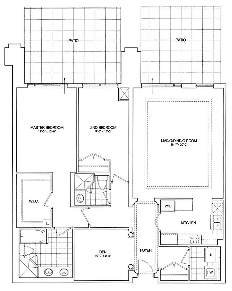 Kilgour Floor Plans Toronto Condos 21 Burkebrook 2 Bedrooms Den 1400 Sq Ft Ravine Level Terrace Yorkworth Layout