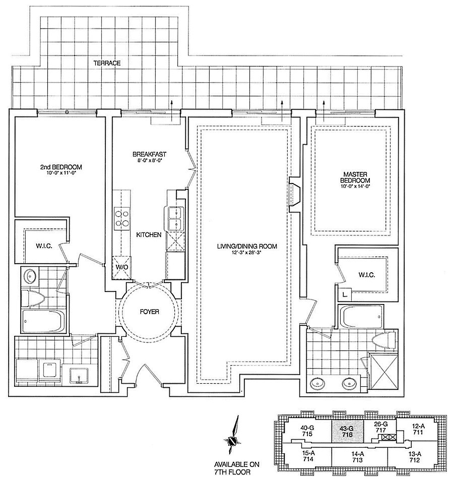 Kilgour Estates Penthouse Floor Plans Toronto Condos 21 Burkebrook 2 Bedrooms 1326 Sq Ft Plus Terrace Rockingham Layout