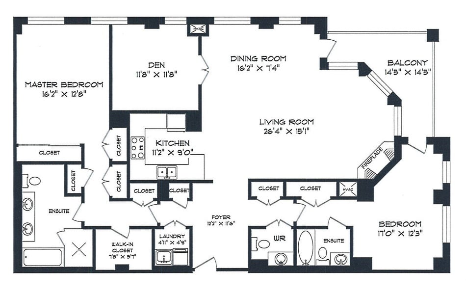 68 Yorkville Ave Toronto Floor Plans Regency Condos 2 Bedrooms Den 1897 Square Feet Plus Balcony