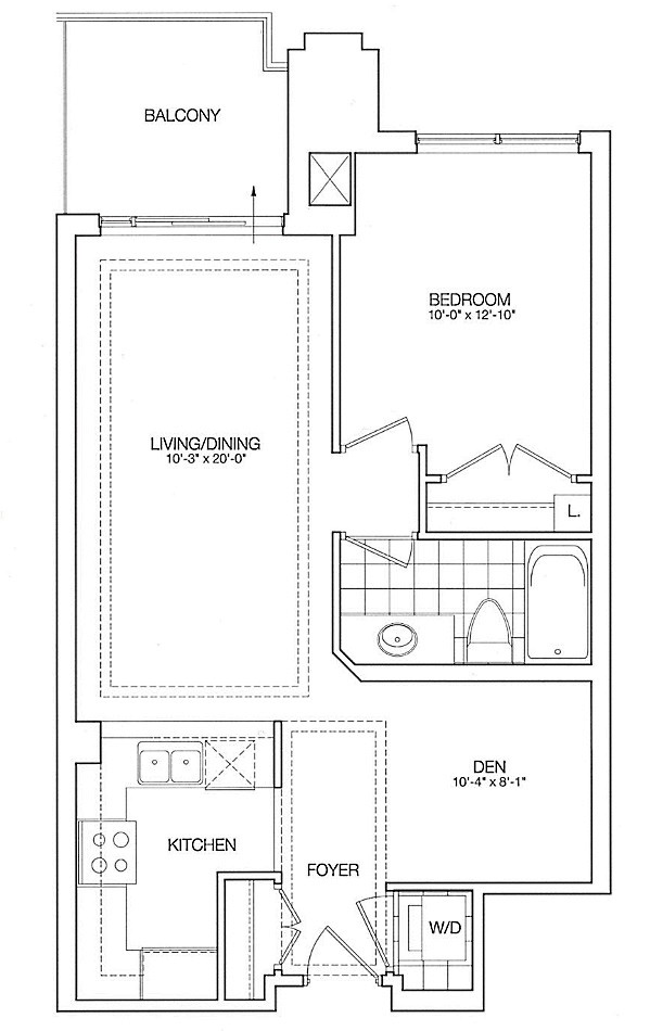 Kilgour Estate Floor Plans Toronto Condos 1 Bedroom Den 694 Sq Ft Plus Balcony 20 Burkebrook Berwick Layout