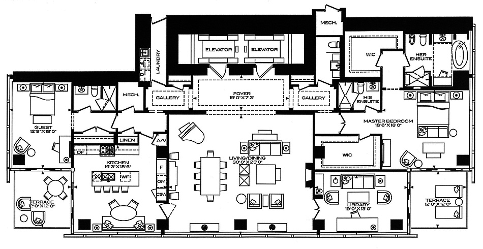 Four Seasons Condos Floor Plans Toronto 50 Yorkville Ave 3422 Square Feet