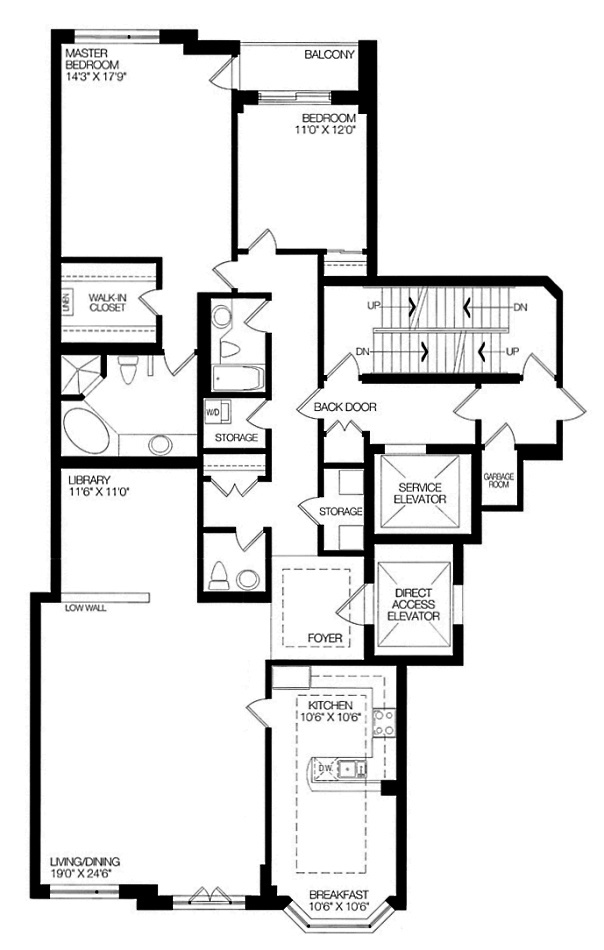 38 Avenue Rd Toronto Floor Plans Prince Arthur Condos Yorkville 2 Bedrooms Library 1930 Sq Ft Plus Balcony Suite S Layout