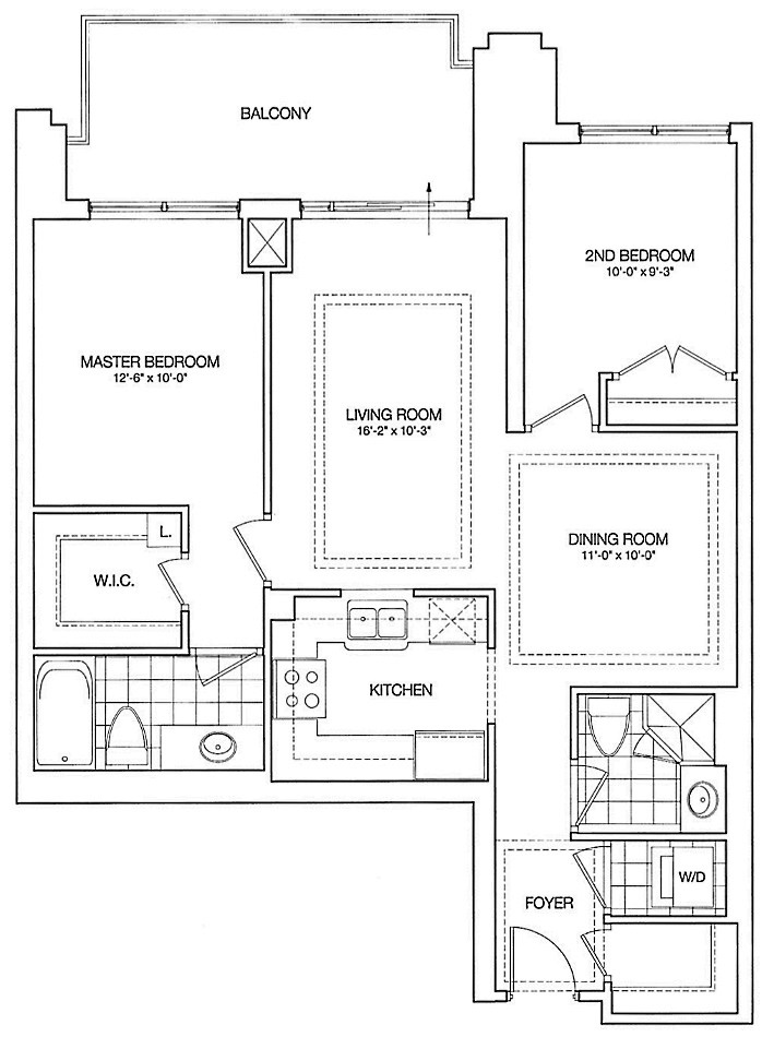 Kilgour Condos Floor Plans Toronto Condos 21 Burkebrook 2 Bedrooms 969 Sq Ft Plus Balcony Cantebury Layout 