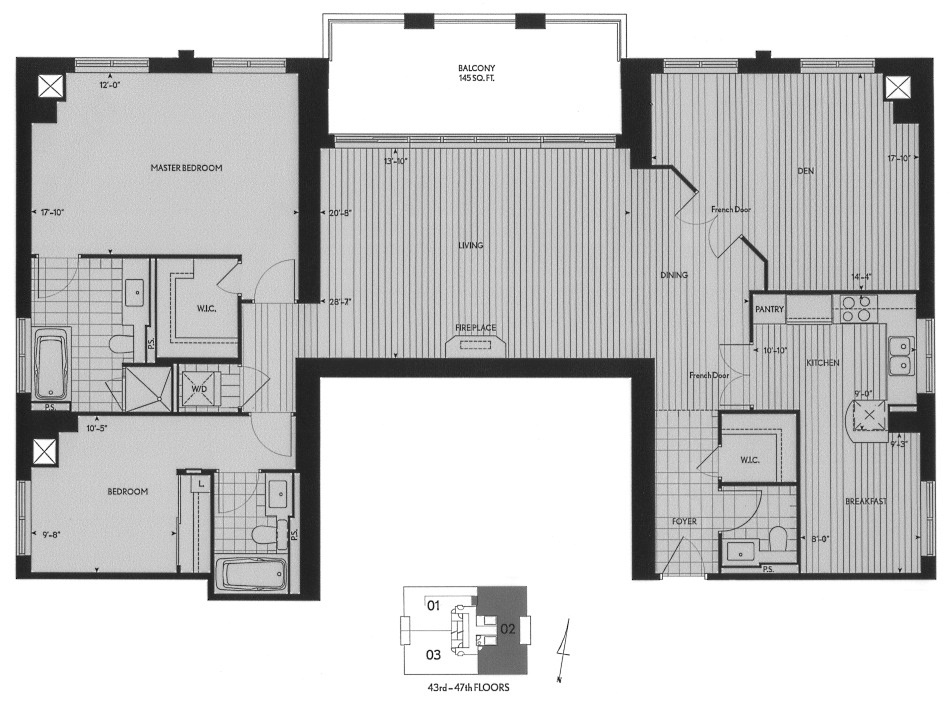  35 Balmuto St Toronto Penthouse Floor Plans Yorkville Condos Uptown Residences 2 Bedrooms Den 1768 Sq Ft Plus Balcony Fontaine Layout