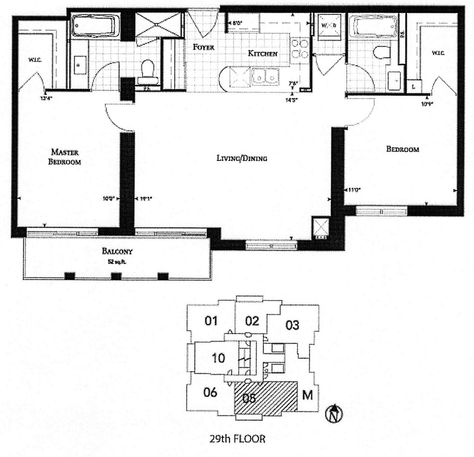 35 Balmuto St Toronto Floor Plans Yorkville Condos Uptown Residences 2 Bedrooms 1000 Sq Ft Plus Balcony Hepburn Layout