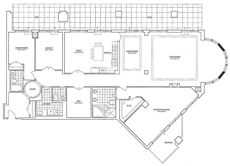 Kilgour Estate Floor Plans Toronto Condos 21 Burkebrook 2 Bedrooms Family Rm Library Den 2818 Sq Ft & Terrace Balcony Rosehill Layout